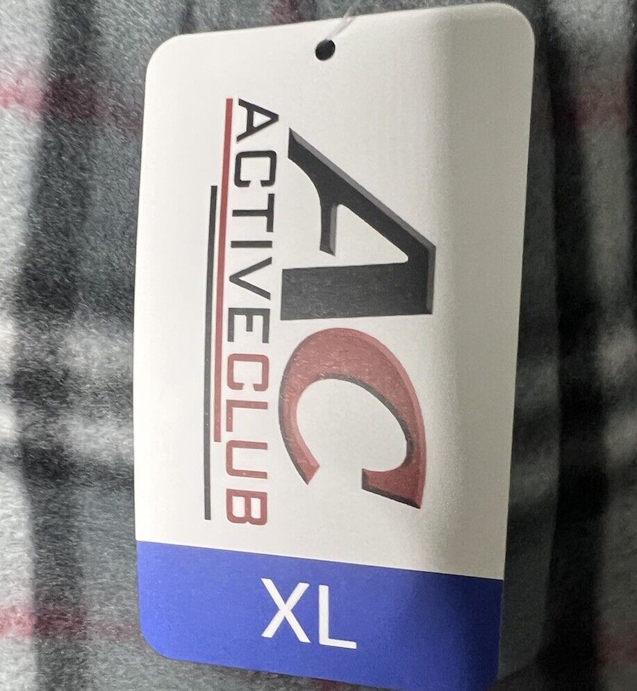 New AC ACTIVE Club XL plaid Pajama Bottoms Flannel