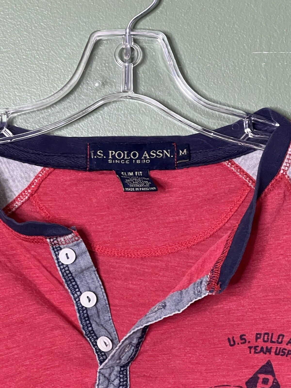 Polo Ralph Lauren Men’s Red Long Sleeve Polo Shirt Size Medium