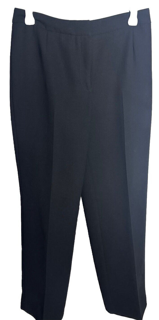 Le Suit | Dress Pants Trouser Black Creased High Rise Career 6P Petite