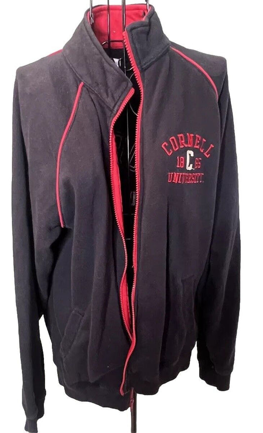 CORNELL UNIVERSITY SIZE Medium BLACK ZIP-UP JACKET, IN NICE PRE-OWNED CONDITION