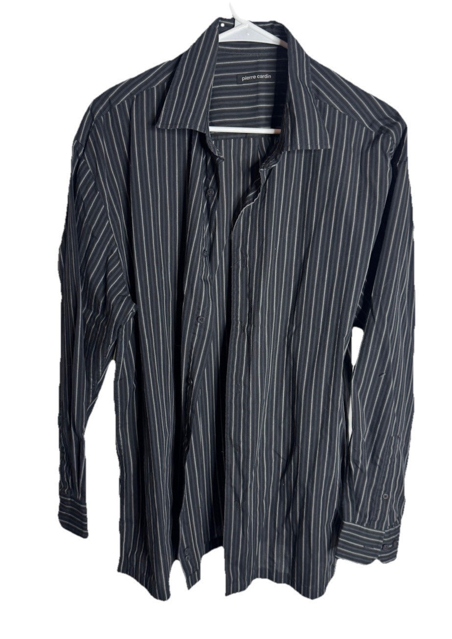 Pierre Cardin Men's Long Sleeved Button Down Dress Shirt Size L