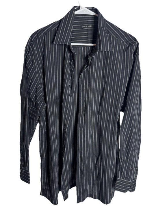 Pierre Cardin Men's Long Sleeved Button Down Dress Shirt Size L