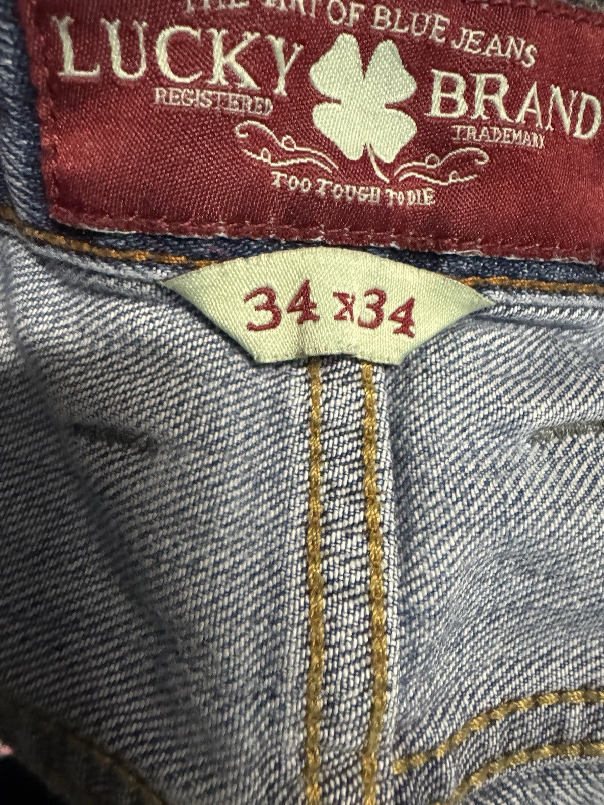 Lucky Brand Jeans Mens 34x34 Blue  Denim Stretch