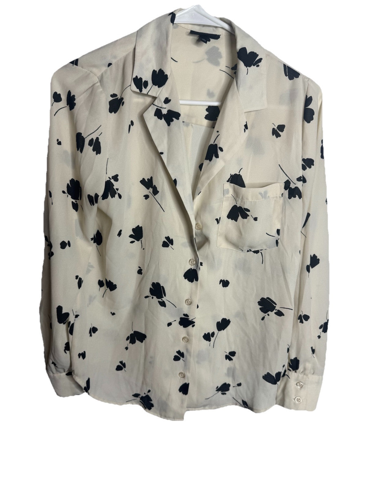 Who What Wear Blouse Women's Size S  Print Button Down