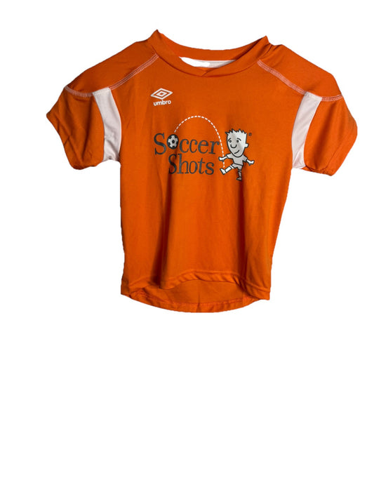 Umbro Soccer Shots Orange Athletic T-Shirt Kid's Size Small