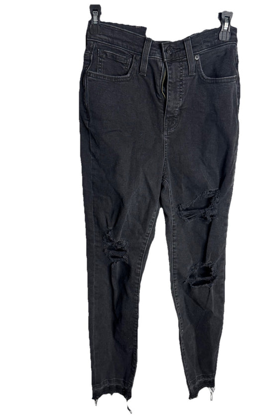 Madewell Women's Size 23 Classic Straight Black Cropped High Rise Jeans