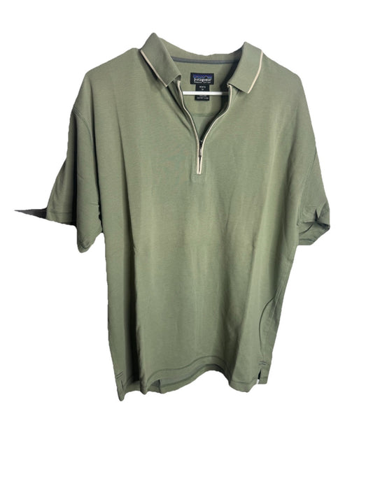 Patagonia Mens Polo Shirt Short Sleeve Cotton Blend Medium