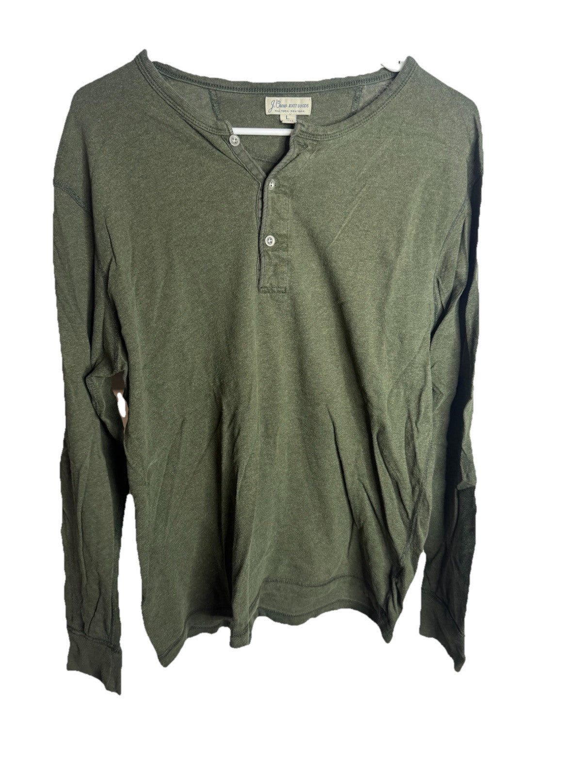 J. Crew Knit Goods Garment Dyed Slub Cotton Long Sleeve Large