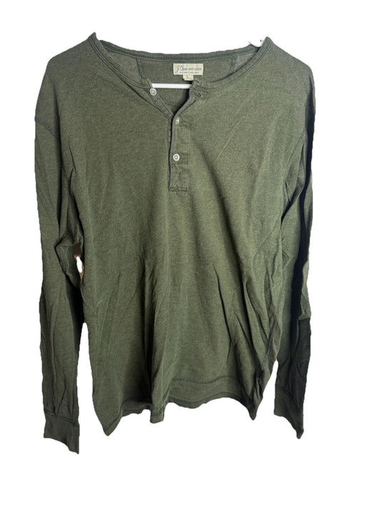 J. Crew Knit Goods Garment Dyed Slub Cotton Long Sleeve Large