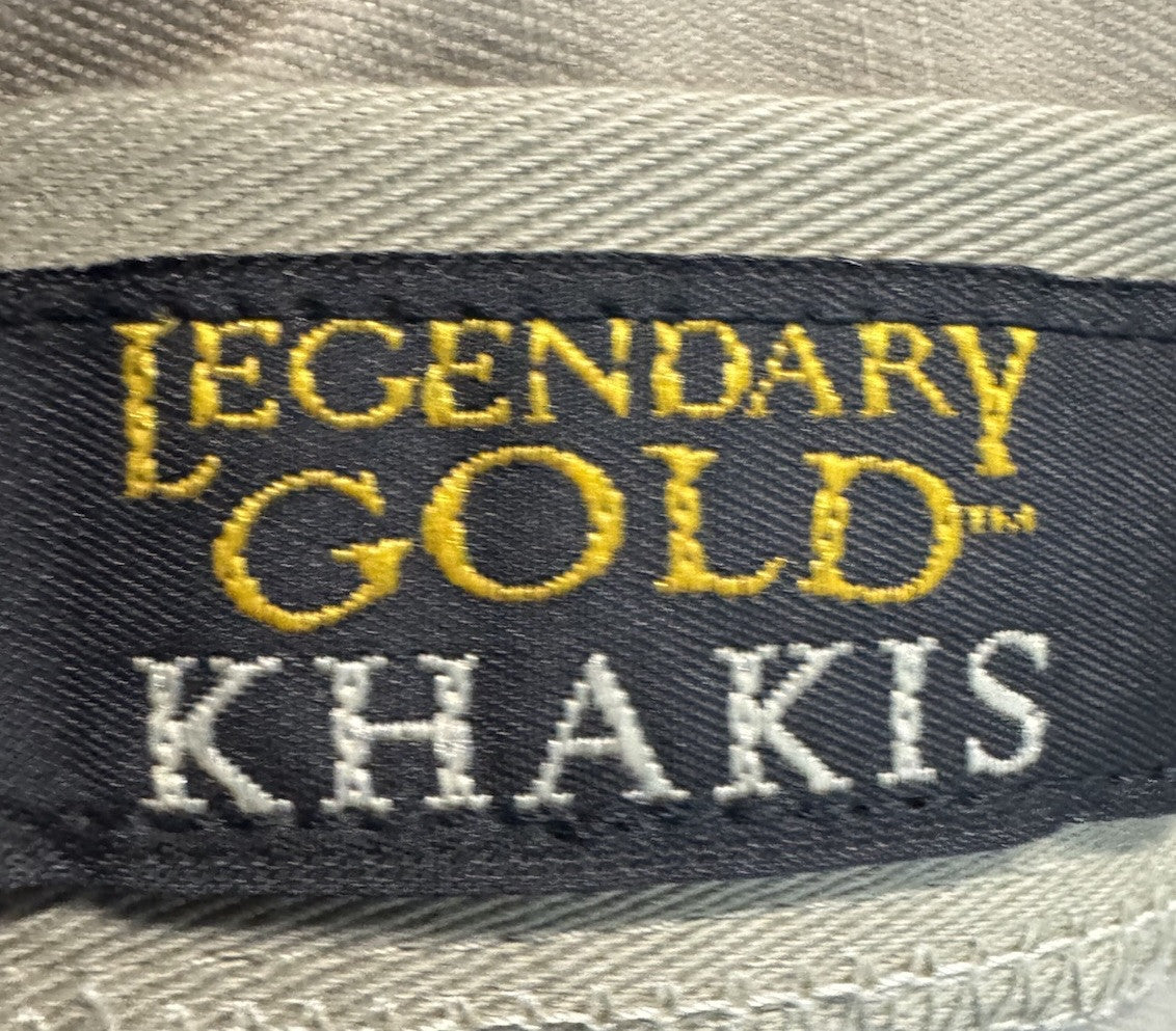 Legendary Gold Khakis Pants Men's 40x30 Beige Casual Flat Front