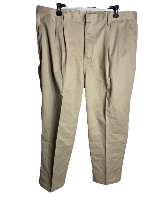 Legendary Gold Khakis Pants Men's 40x30 Beige Casual Flat Front