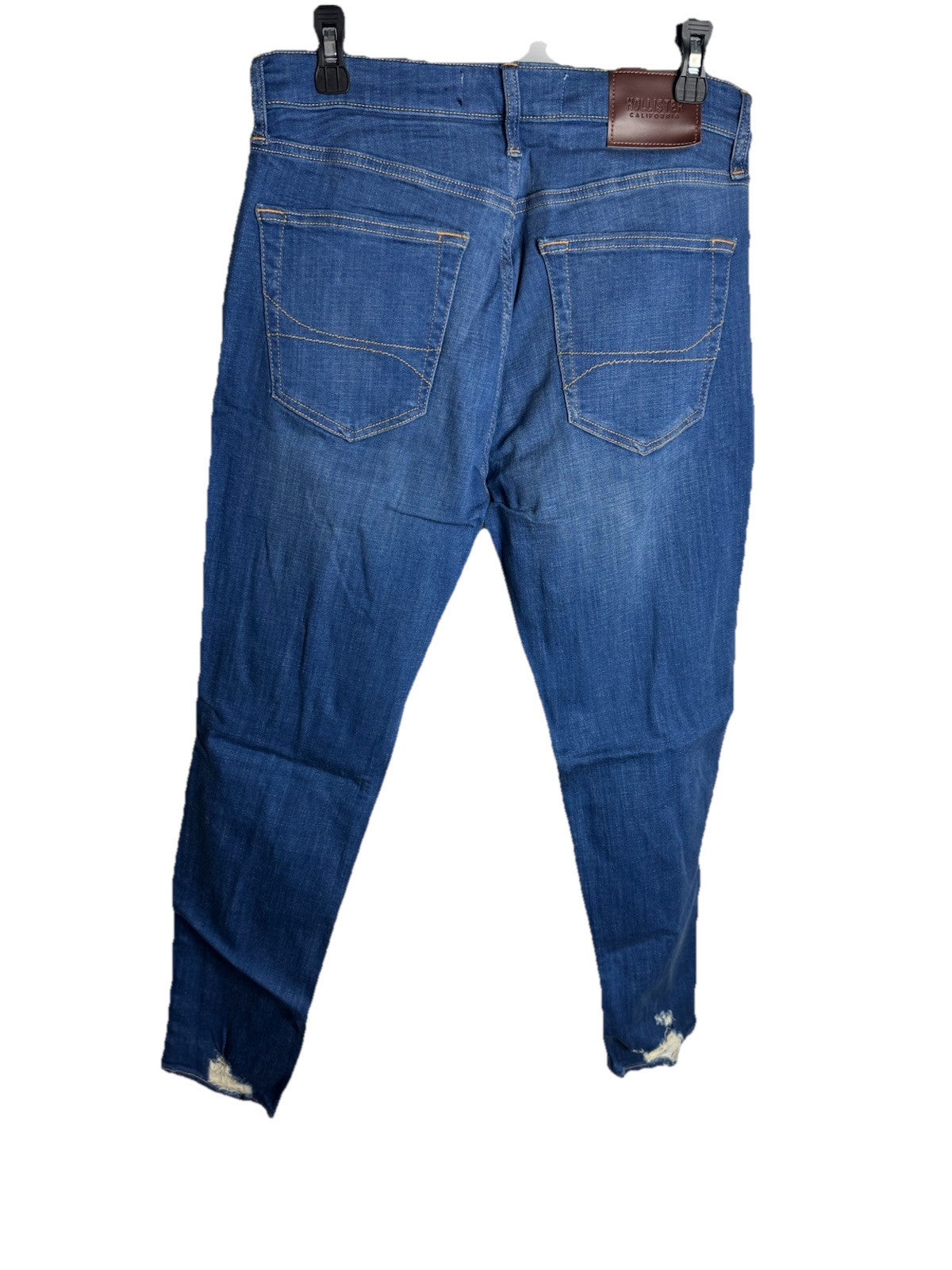 Hollister Slim Straight Leg Blue Jeans Men's Size 31x32 Zipper Fly Denim