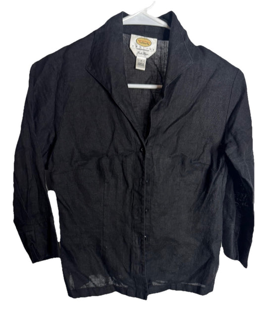 Talbots Button Down Shirt Women 2 Petite Cotton Collar
