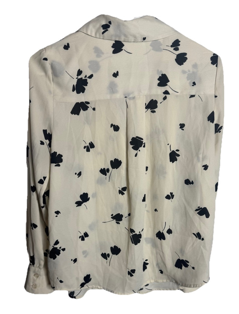 Who What Wear Blouse Women's Size S  Print Button Down