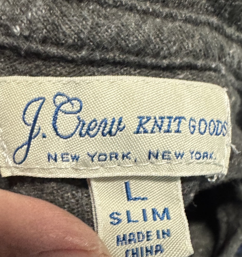 J. Crew Knit Goods Garment Dyed Slub Cotton Long Sleeve Mens Large