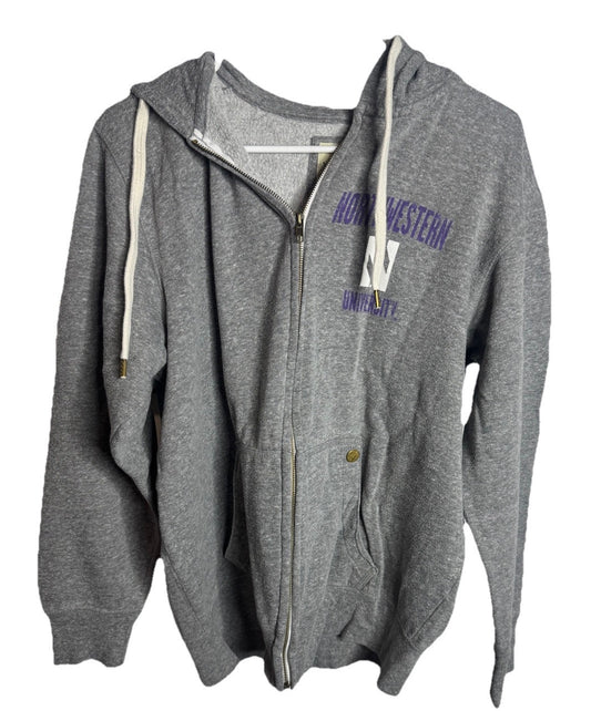 JanSport NorthWestern University Full Zip Hoodie Sweatshirt Men L Long Sleeve
