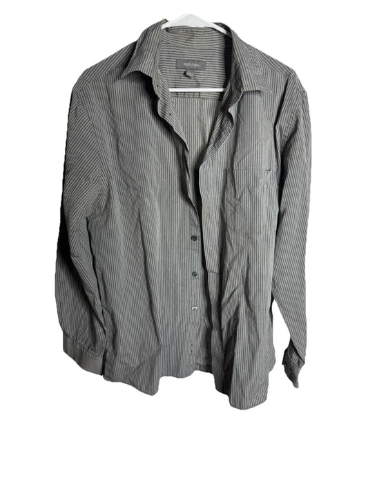 Merona Men's Size L Button Down Shirt Long Sleeve Collared