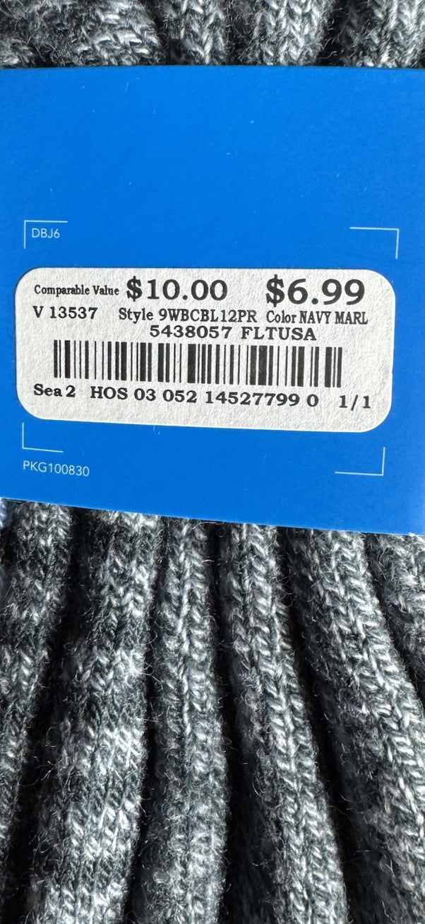 Columbia Crew Socks Women 4-10 Reinforced Heel & Toe 2 Pairs Grey Outdoor
