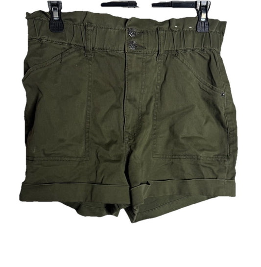 EXPRESS Women S/P CAMOUFLAGE Shorts Shortie Super High Rise ELASTIC Zipper